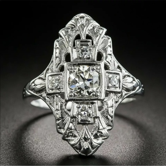 Jewelry - New 925 Silver Vintage Women’s Party sapphire Ring
